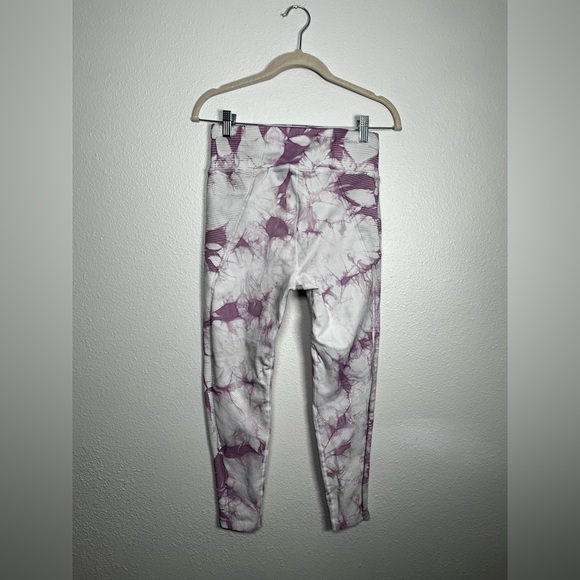 Aerie offline pink/purple 7/8 length tie dye leggings size large - Picture 5 of 11